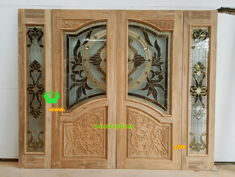 เกรดไม้ - ตัวอย่างประตูไม้สักเกรด B+ คัดพิเศษ - BBB171 80-200